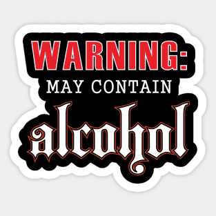 May Contain Alcohol Sticker